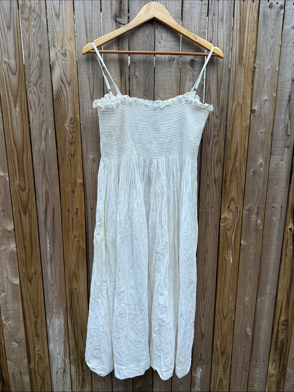 MOLLY GODDARD Smocked Ruffle-Trim Dress
